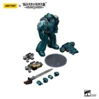 the parts of the Action Figure - Alpha Legion Headhunter Prime 1 18 - JOTYOY Warhammer The Horus Heresy in white background The Parts Of The Action Figure Alpha Legion Headhunter Prime 1 18 Jotyoy Warhammer The Horus Heresy In White Background
