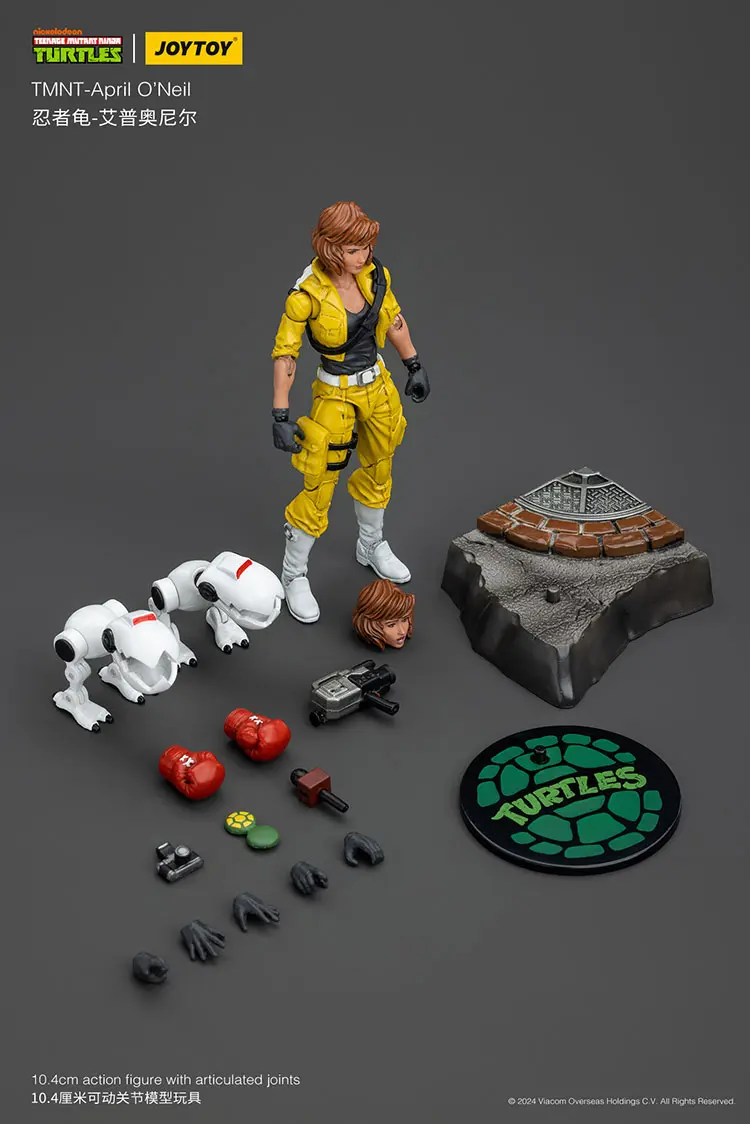 the parts of the Action Figure - April O'Neil with Baby Turtles TMNT Nickelodeon 1 18 - JOYTOY Teenage Mutant Ninja Turtles rectangle image The Parts Of The Action Figure April O'neil With Baby Turtles Tmnt Nickelodeon 1 18 Joytoy Teenage Mutant Ninja Turtles Rectangle Image