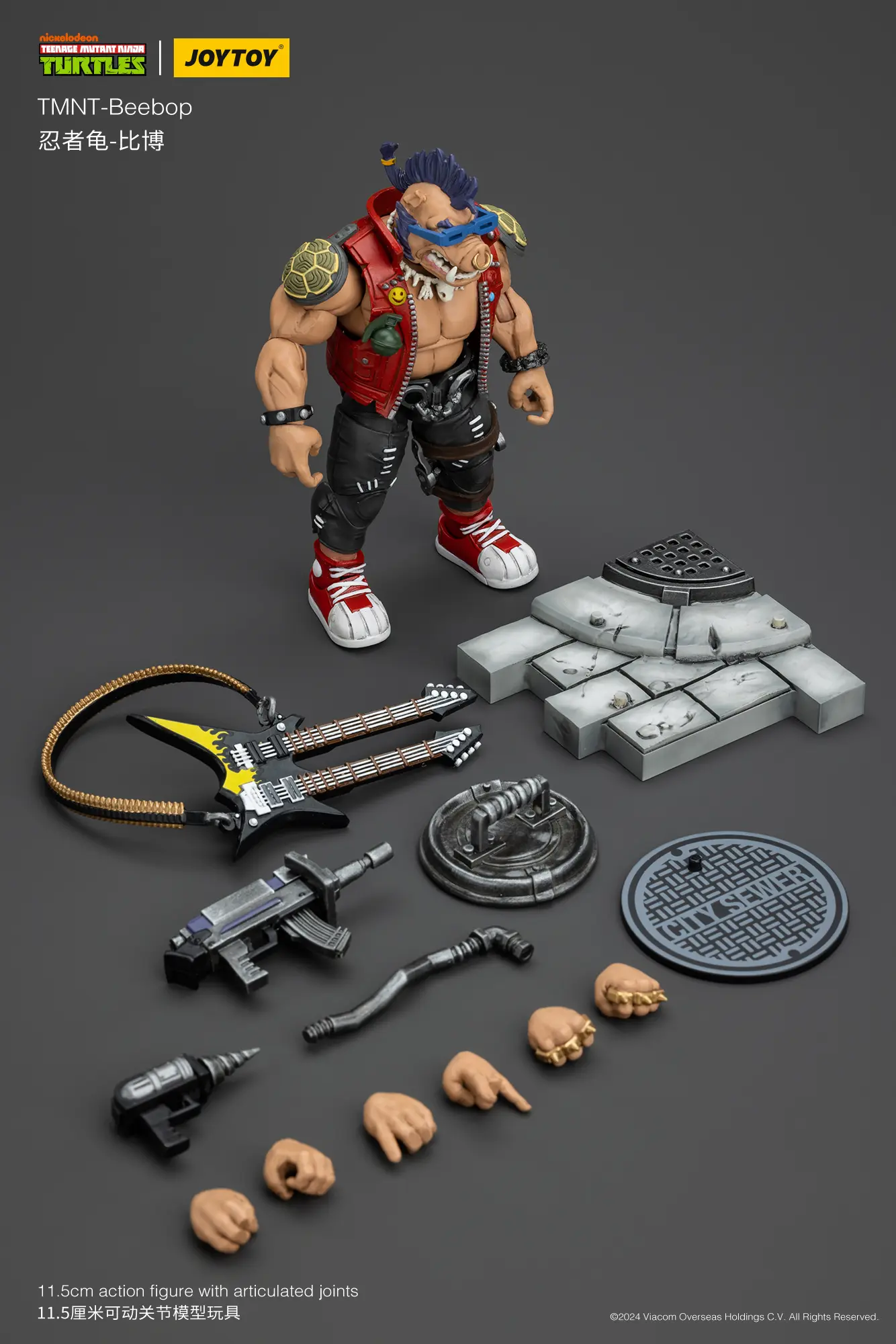 The Parts Of The Action Figure Bebop Tmnt Nickelodeon 1 18 Joytoy Teenage Mutant Ninja Turtles Rectangle Image