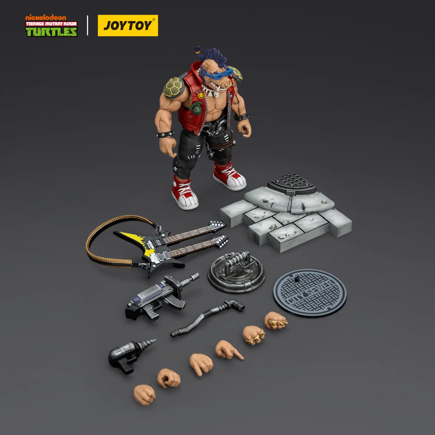 The Parts Of The Action Figure Bebop Tmnt Nickelodeon 1 18 Joytoy Teenage Mutant Ninja Turtles