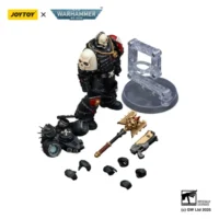 The Parts Of The Action Figure Blood Angels Lemartes With Jump Pack, Blood Crozius And Absolver Bolt Pistol 1 18 Joytoy Warhammer 40k In Whtie Background