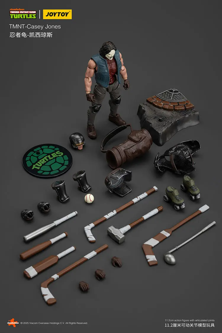The Parts Of The Action Figure Casey Jones Tmnt Nickelodeon 1 18 Joytoy Teenage Mutant Ninja Turtles Rectangle Image