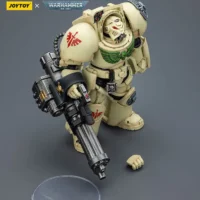 the parts of the Action Figure - Dark Angels Deathwing Terminator 3 with Power Fist and Assault Cannon 1 18 - JOYTOY Warhammer 40K rectangle image