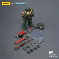 the parts of the Action Figure - JOYTOY Dark Angels Intercessor with Bolt Rifle, Bolt Pistol and Chainsword 1 18 - Warhammer 40K