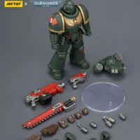 the parts of the Action Figure - JOYTOY Dark Angels Intercessor with Bolt Rifle, Bolt Pistol and Chainsword 1 18 - Warhammer 40K rectangle image