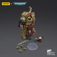 the parts of the Action Figure - JOYTOY Death Guard Blightlord Terminator with Combi-bolter and Bubotic Blade 1 18 - Warhammer 40K