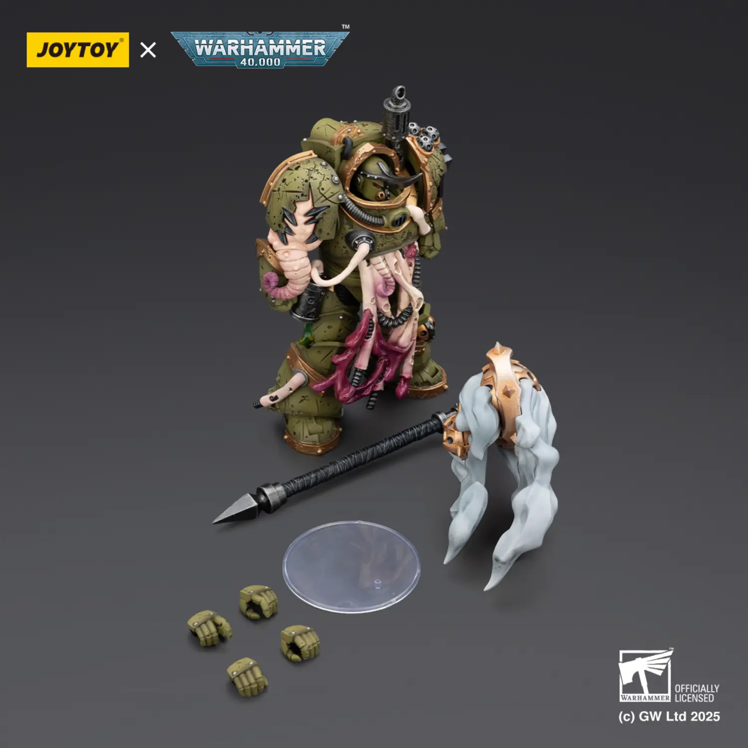 the parts of the Action Figure - JOYTOY Death Guard Blightlord Terminator with Flail of Corruption 1 18 - Warhammer 40K the parts of the Action Figure - JOYTOY Death Guard Blightlord Terminator with Flail of Corruption 1 18 - Warhammer 40K