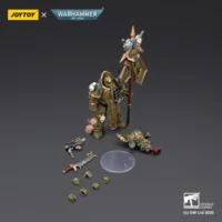 the parts of the Action Figure - JOYTOY Death Guard Plague Marine Icon bearer with Boltgun and Plague knife 1 18 - Warhammer 40K