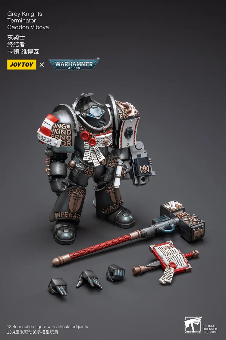 the parts of the Action Figure - JOYTOY Grey Knights Terminator Caddon Vibova 1 18 - Warhammer 40K rectangle image the parts of the Action Figure - JOYTOY Grey Knights Terminator Caddon Vibova 1 18 - Warhammer 40K rectangle image