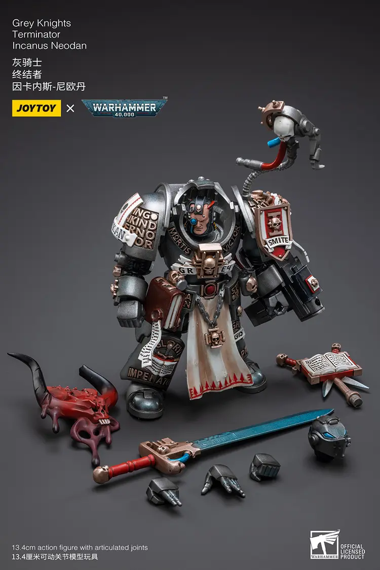 the parts of the Action Figure - JOYTOY Grey Knights Terminator Incanus Neodan 1 18 - Warhammer 40K rectangle image the parts of the Action Figure - JOYTOY Grey Knights Terminator Incanus Neodan 1 18 - Warhammer 40K rectangle image