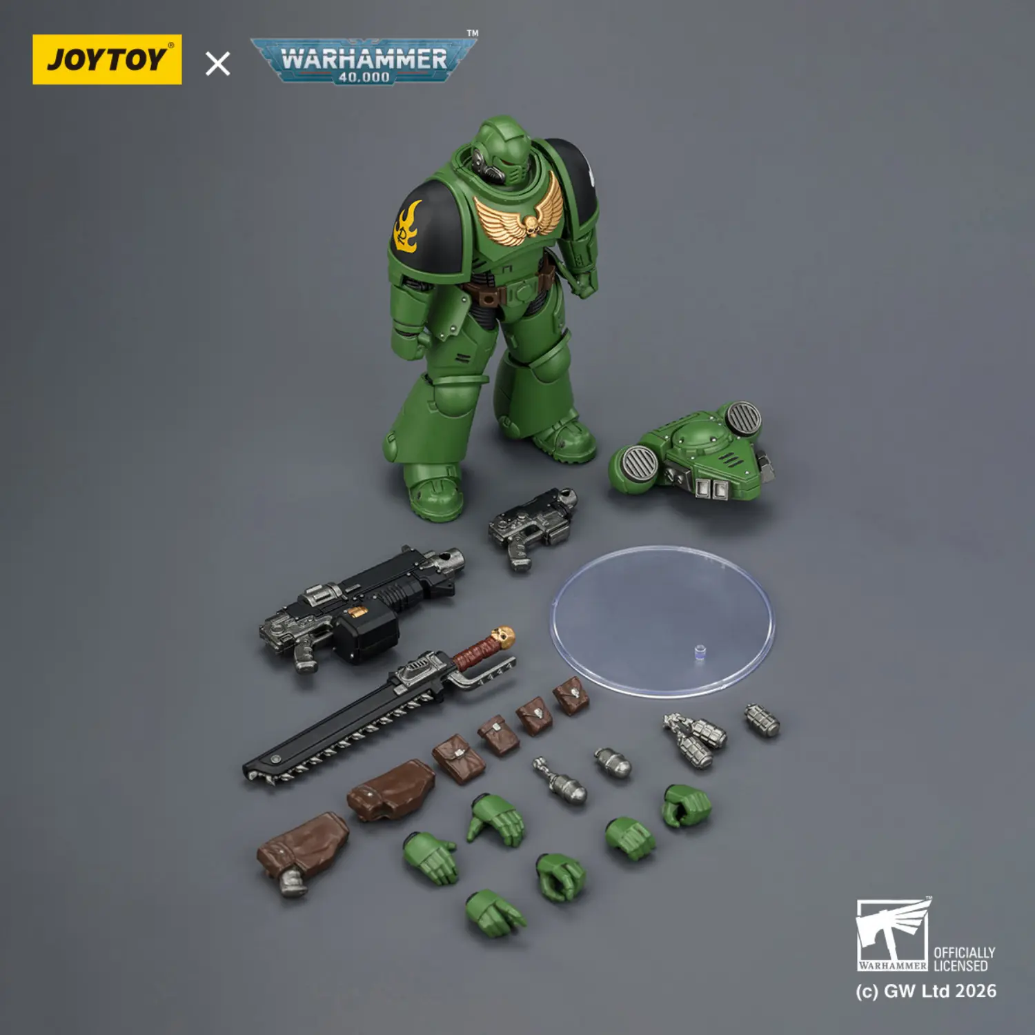 the parts of the Action Figure - JOYTOY Salamanders Intercessor with Bolt Rifle, Bolt Pistol and Chainsword 1 18 - Warhammer 40K the parts of the Action Figure - JOYTOY Salamanders Intercessor with Bolt Rifle, Bolt Pistol and Chainsword 1 18 - Warhammer 40K