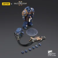 the parts of the Action Figure - JOYTOY Ultramarines Heavy Artificer Armor with Relic Multi-Melta 1 18 - Warhammer 40K