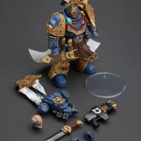 the parts of the Action Figure - JOYTOY Ultramarines Legion Praetor with Power Sword and Volkite Serpenta 1 18 - Warhammer The Horus Heresy rectangle image