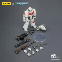 the parts of the Action Figure - JOYTOY White Scars Intercessor with Bolt Rifle, Bolt Pistol and Chainsword 1 18 - Warhammer 40K