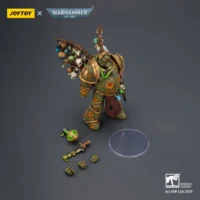 the parts of the Action Figure - JoyToy Death Guard Biologus Putrifier with Injector Pistol and Hyper Blight Grenades 1 18 - Warhammer 40K