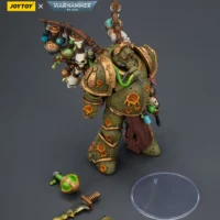 the parts of the Action Figure - JoyToy Death Guard Biologus Putrifier with Injector Pistol and Hyper Blight Grenades 1 18 - Warhammer 40K rectangle image
