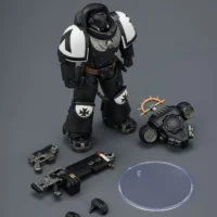 the parts of the Action Figure - JoyToy Game Edition Black Templars Heavy Intercessor with Heavy Bolt Rifle and Bolt Pistol 1 18 - Warhammer 40K Space Marine 2 rectangle image