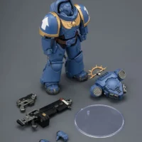 the parts of the Action Figure - JoyToy Game Edition Ultramarines Heavy Intercessor with Heavy Bolt Rifle and Bolt Pistol 1 18 - Warhammer 40K Space Marine 2 rectangle image