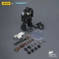 the parts of the Action Figure - JoyToy Iron Hands Intercessor with Bolt Rifle, Bolt Pistol and Chainsword 1 18 - Warhammer 40K