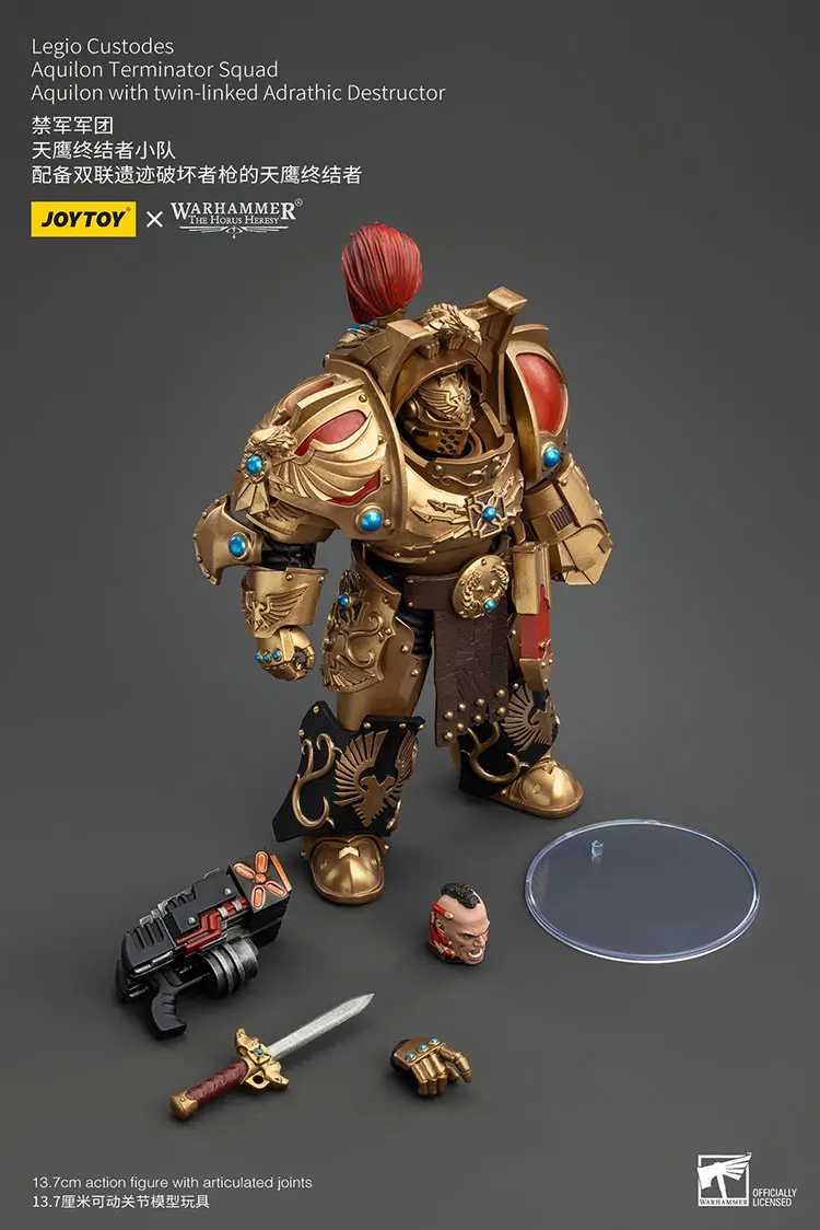 the parts of the Action Figure - JoyToy Legio Custodes Aquilon Terminator with Twin-linked Adrathic Destructor 1 18 - Warhammer The Horus Heresy rectangle image the parts of the Action Figure - JoyToy Legio Custodes Aquilon Terminator with Twin-linked Adrathic Destructor 1 18 - Warhammer The Horus Heresy rectangle image