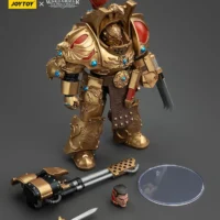 the parts of the Action Figure - JoyToy Scale Legio Custodes Aquilon Terminator with Infernus Firepike 1 18 - Warhammer The Horus Heresy rectangle image