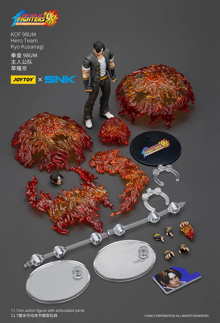 the parts of the Action Figure - Kyo Kusanagi KOF _98 UM Hero Team SNK 1 18 - JOYTOY The King of Fighters rectangle image