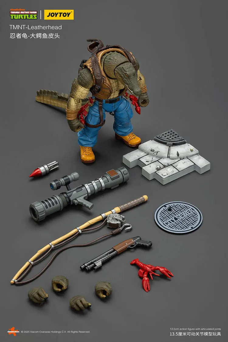 The Parts Of The Action Figure Leatherhead Tmnt Nickelodeon 1 18 Joytoy Teenage Mutant Ninja Turtles Rectangle Image