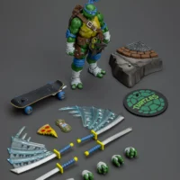 the parts of the Action Figure - Leonardo TMNT Nickelodeon 1 18 - JOYTOY Teenage Mutant Ninja Turtles rectangle image