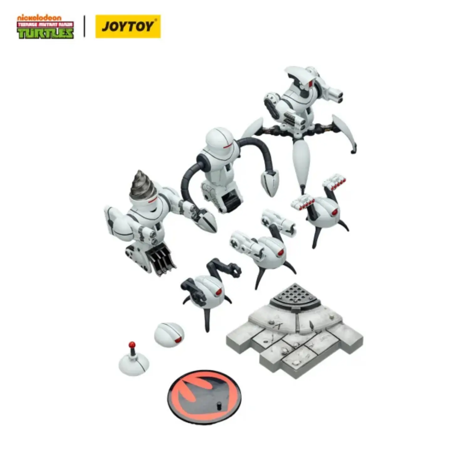 the parts of the Action Figure - Roadkill Rodney TMNT Nickelodeon 1 18 - JOYTOY Teenage Mutant Ninja Turtles in white background The Parts Of The Action Figure Roadkill Rodney Tmnt Nickelodeon 1 18 Joytoy Teenage Mutant Ninja Turtles In White Background