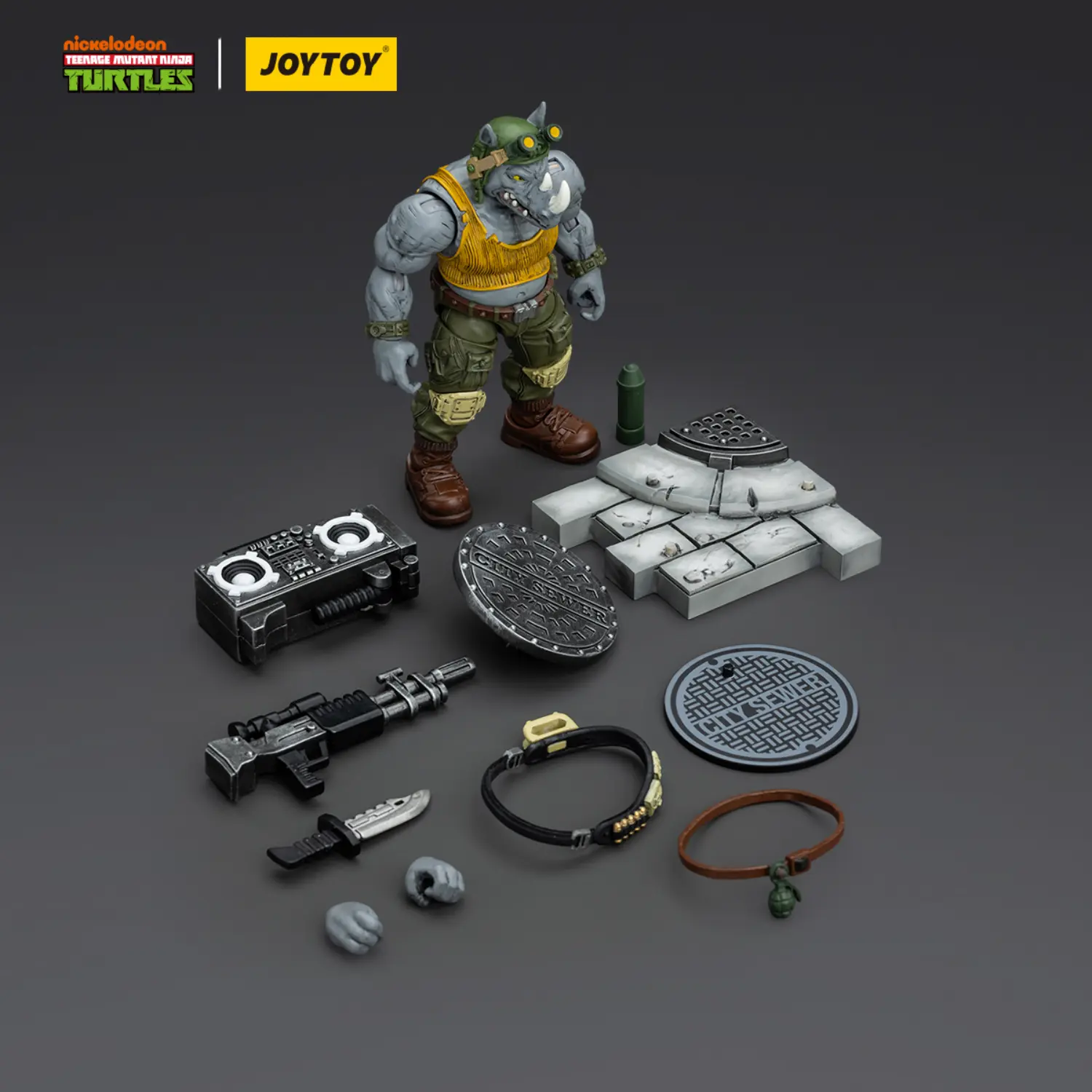 the parts of the Action Figure - Rocksteady TMNT Nickelodeon 1 18 - JOYTOY Teenage Mutant Ninja Turtles The Parts Of The Action Figure Rocksteady Tmnt Nickelodeon 1 18 Joytoy Teenage Mutant Ninja Turtles