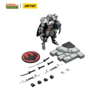 the parts of the Action Figure - Shredder TMNT Nickelodeon 1 18 - JOYTOY Teenage Mutant Ninja Turtles in white background the parts of the Action Figure - Shredder TMNT Nickelodeon 1 18 - JOYTOY Teenage Mutant Ninja Turtles in white background