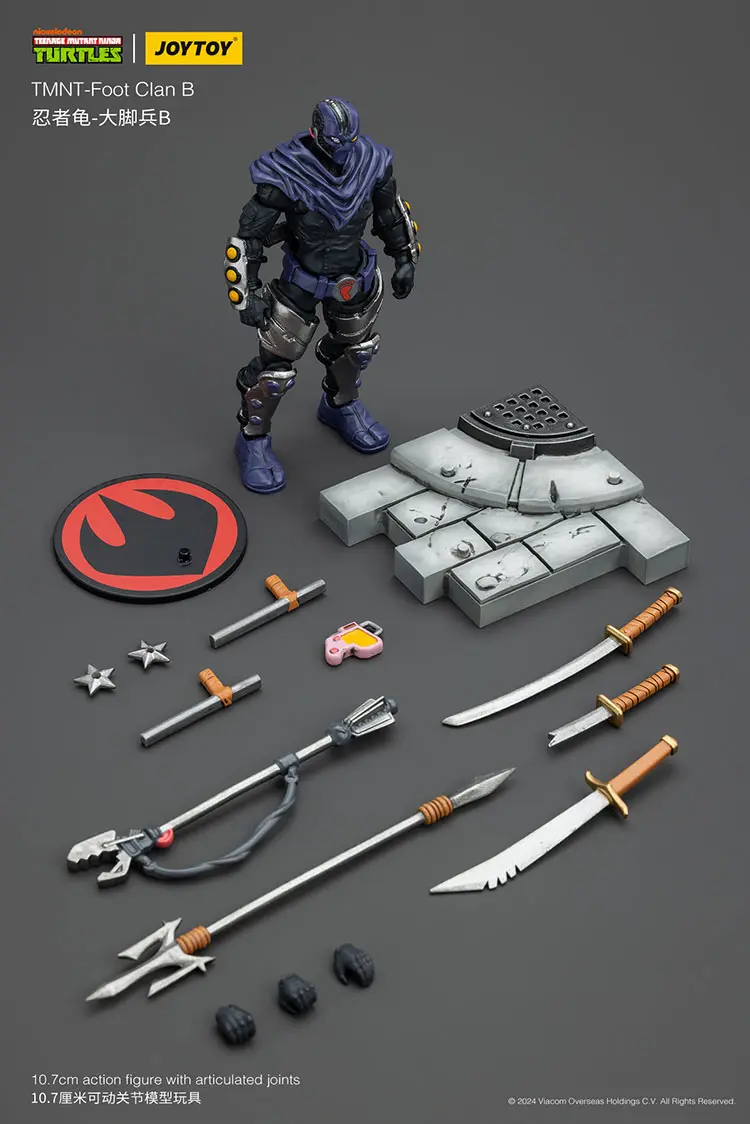 the parts of the Action Figure - TMNT Foot Clan B TMNT Nickelodeon 1 18 - JOYTOY Teenage Mutant Ninja Turtles rectangle image the parts of the Action Figure - TMNT Foot Clan B TMNT Nickelodeon 1 18 - JOYTOY Teenage Mutant Ninja Turtles rectangle image