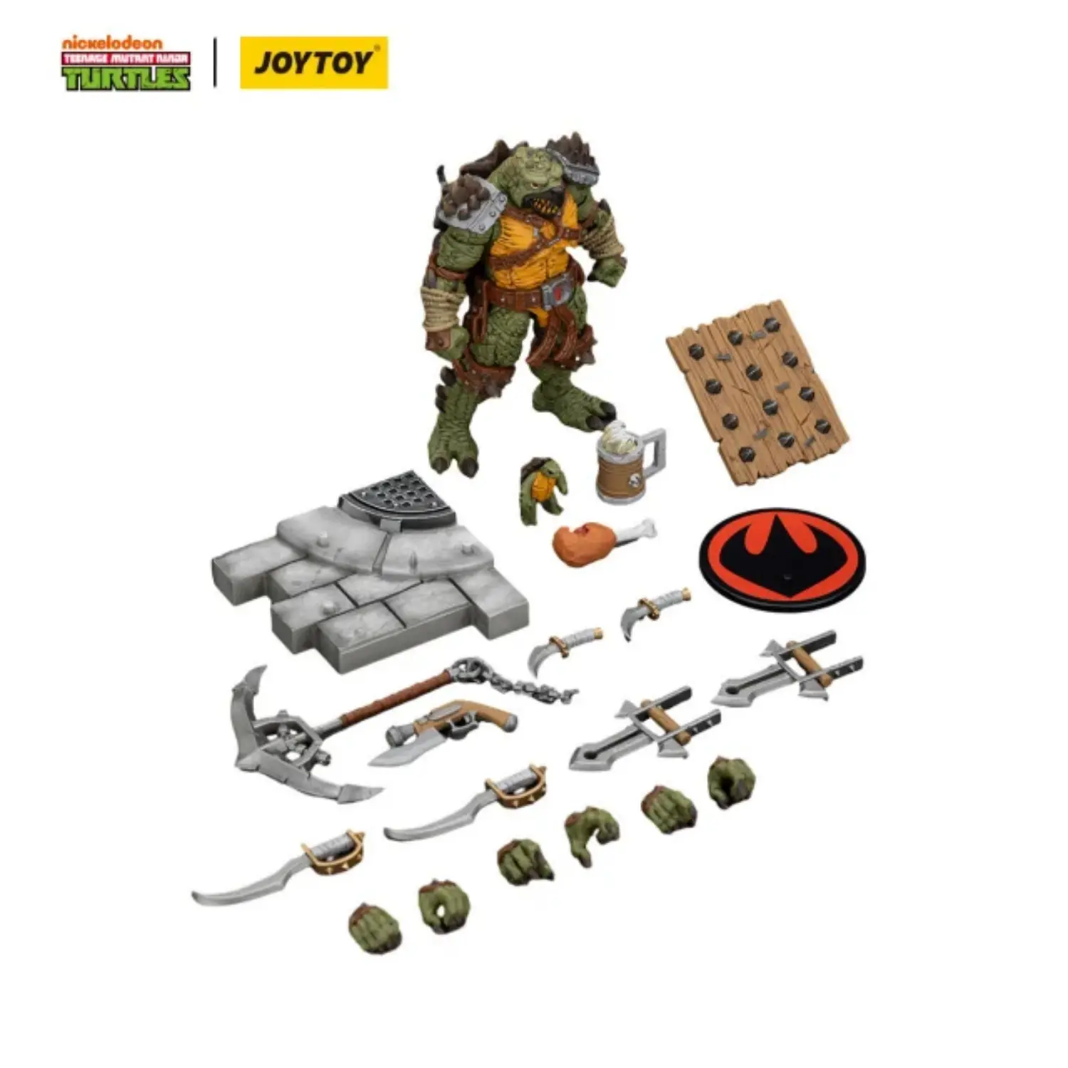 The Parts Of The Action Figure Tokka Infantryman Tmnt Nickelodeon 1 18 Joytoy Teenage Mutant Ninja Turtles In White Background
