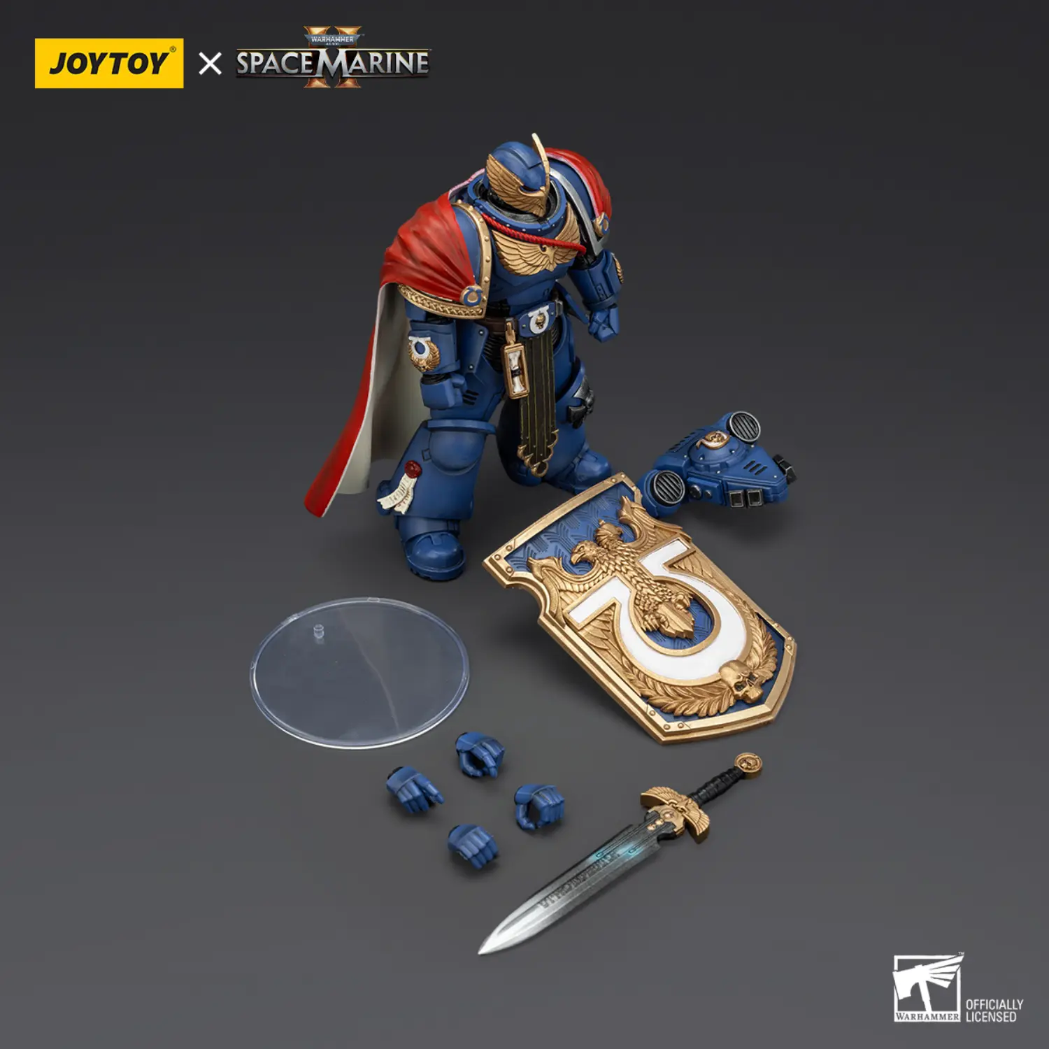 The Parts Of The Action Figure Ultramarines Victrix Honour Guard With Storm Shield And Power Sword 1 18 Joytoy Warhammer 40k
