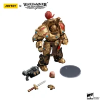 the parts of the Action Figure – JoyToy Legio Custodes Aquilon Terminator 1 18 – Warhammer The Horus Heresy in white background