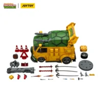 the parts of the Vehicle Model - Turtle Van (Party Wagon) TMNT Nickelodeon 1 18 - JOYTOY Teenage Mutant Ninja Turtles in white background The Parts Of The Vehicle Model Turtle Van (party Wagon) Tmnt Nickelodeon 1 18 Joytoy Teenage Mutant Ninja Turtles In White Background