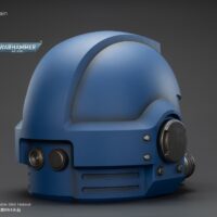 The Right Back Of The Action Figure Joytoy Ultramarines Captain Mkx Helmet 1 1 Life Size Replica Warhammer 40k Rectangle Image