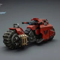 the right back of the Action Figure Vehicle - Blood Angels Raider-pattern Combat Bike with twin-linked bolt rifles 1 18 - JOYTOY Warhammer 40K rectangle image The Right Back Of The Action Figure Vehicle Blood Angels Raider Pattern Combat Bike With Twin Linked Bolt Rifles 1 18 Joytoy Warhammer 40k Rectangle Image