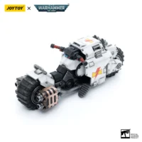 the right back upward of Action Figure Vehicle - White Scars Raider-pattern Combat Bike 1 18 - JOYTOY Warhammer 40K in white background The Right Back Upward Of Action Figure Vehicle White Scars Raider Pattern Combat Bike 1 18 Joytoy Warhammer 40k In White Background