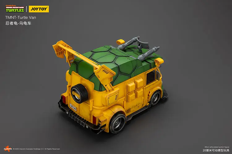 The Right Back Upward Side Of The Vehicle Model Turtle Van (party Wagon) Tmnt Nickelodeon 1 18 Joytoy Teenage Mutant Ninja Turtles Rectangle Image