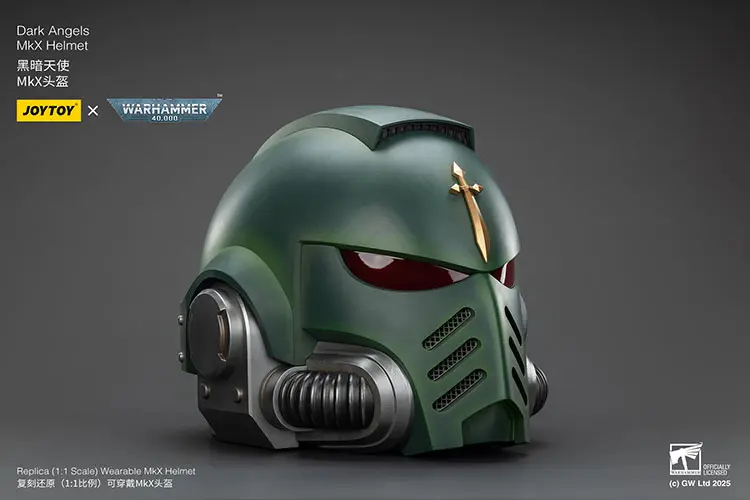 the right front of Action Figure Helmet - Dark Angels MkX 1 1 Life-Size Wearable Replica - JOYTOY Warhammer 40K rectangle image The Right Front Of Action Figure Helmet Dark Angels Mkx 1 1 Life Size Wearable Replica Joytoy Warhammer 40k Rectangle Image