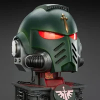 the right front of Action Figure Helmet - Dark Angels MkX 1 1 Life-Size Wearable Replica with red lighting and Display Stand - JOYTOY Warhammer 40K rectangle image The Right Front Of Action Figure Helmet Dark Angels Mkx 1 1 Life Size Wearable Replica With Red Lighting And Display Stand Joytoy Warhammer 40k Rectangle Image
