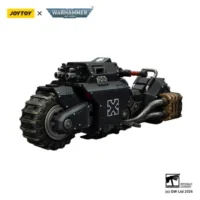 the right front of Action Figure Vehicle - Raven Guard Raider-pattern Combat Bike with twin-linked bolt rifles 1 18 - JOYTOY Warhammer 40K in white background The Right Front Of Action Figure Vehicle Raven Guard Raider Pattern Combat Bike With Twin Linked Bolt Rifles 1 18 Joytoy Warhammer 40k In White Background