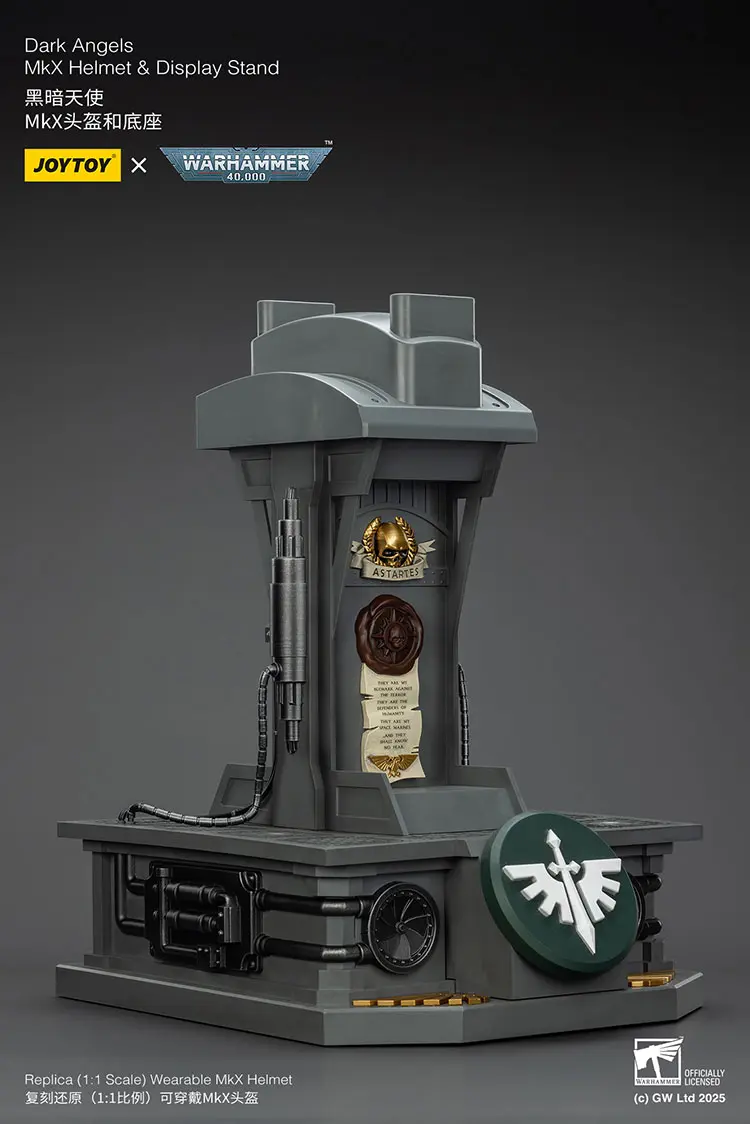 the right front of the Display Stand of Action Figure Helmet - Dark Angels MkX 1 1 Life-Size Wearable Replica - JOYTOY Warhammer 40K rectangle image The Right Front Of The Display Stand Of Action Figure Helmet Dark Angels Mkx 1 1 Life Size Wearable Replica Joytoy Warhammer 40k Rectangle Image