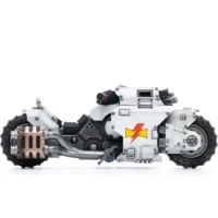 the right side of Action Figure Vehicle - White Scars Raider-pattern Combat Bike 1 18 - JOYTOY Warhammer 40K in white background rectangle image The Right Side Of Action Figure Vehicle White Scars Raider Pattern Combat Bike 1 18 Joytoy Warhammer 40k In White Background Rectangle Image