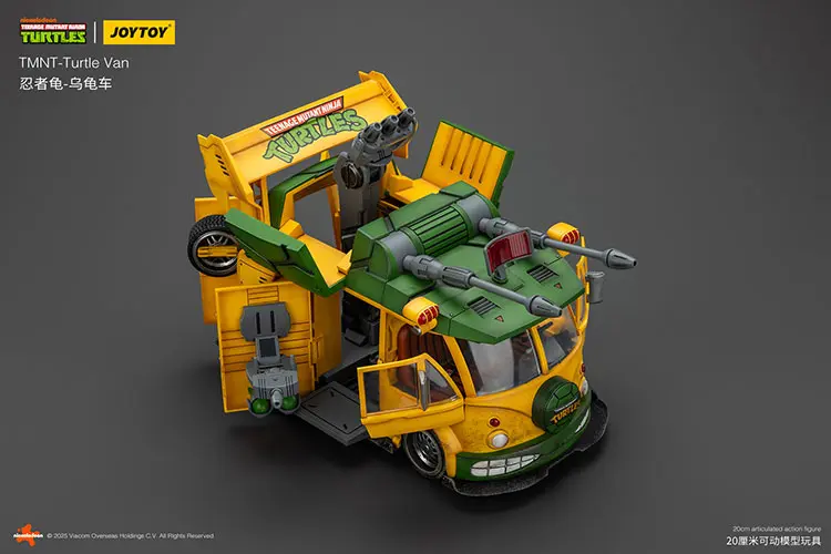 The Right Upward Of Opening Vehicle Model Turtle Van (party Wagon) Tmnt Nickelodeon 1 18 Joytoy Teenage Mutant Ninja Turtles Rectangle Image