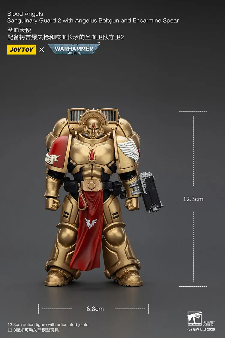 the size of Action Figure - Blood Angels Sanguinary Guard 2 with Angelus Boltgun and Encarmine Spear 1 18 - JOYTOY Warhammer 40K rectangle image The Size Of Action Figure Blood Angels Sanguinary Guard 2 With Angelus Boltgun And Encarmine Spear 1 18 Joytoy Warhammer 40k Rectangle Image
