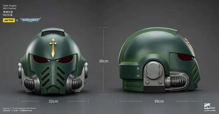 the size of Action Figure Helmet - Dark Angels MkX 1 1 Life-Size Wearable Replica - JOYTOY Warhammer 40K rectangle image The Size Of Action Figure Helmet Dark Angels Mkx 1 1 Life Size Wearable Replica Joytoy Warhammer 40k Rectangle Image