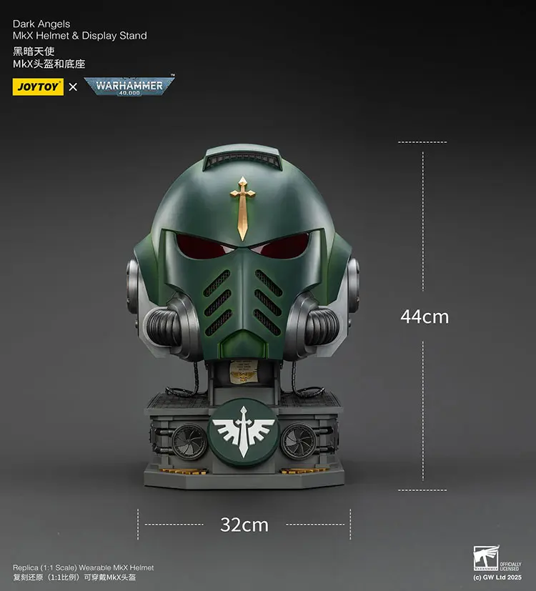 the size of Action Figure Helmet - Dark Angels MkX 1 1 Life-Size Wearable Replica and Display Stand - JOYTOY Warhammer 40K rectangle image The Size Of Action Figure Helmet Dark Angels Mkx 1 1 Life Size Wearable Replica And Display Stand Joytoy Warhammer 40k Rectangle Image