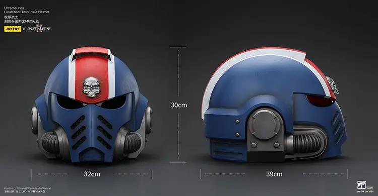 the size of Action Figure Helmet - Ultramarines Lieutenant Titus MkX 1 1 Life-Size Wearable Replica - JOYTOY Warhammer 40K rectangle image The Size Of Action Figure Helmet Ultramarines Lieutenant Titus Mkx 1 1 Life Size Wearable Replica Joytoy Warhammer 40k Rectangle Image
